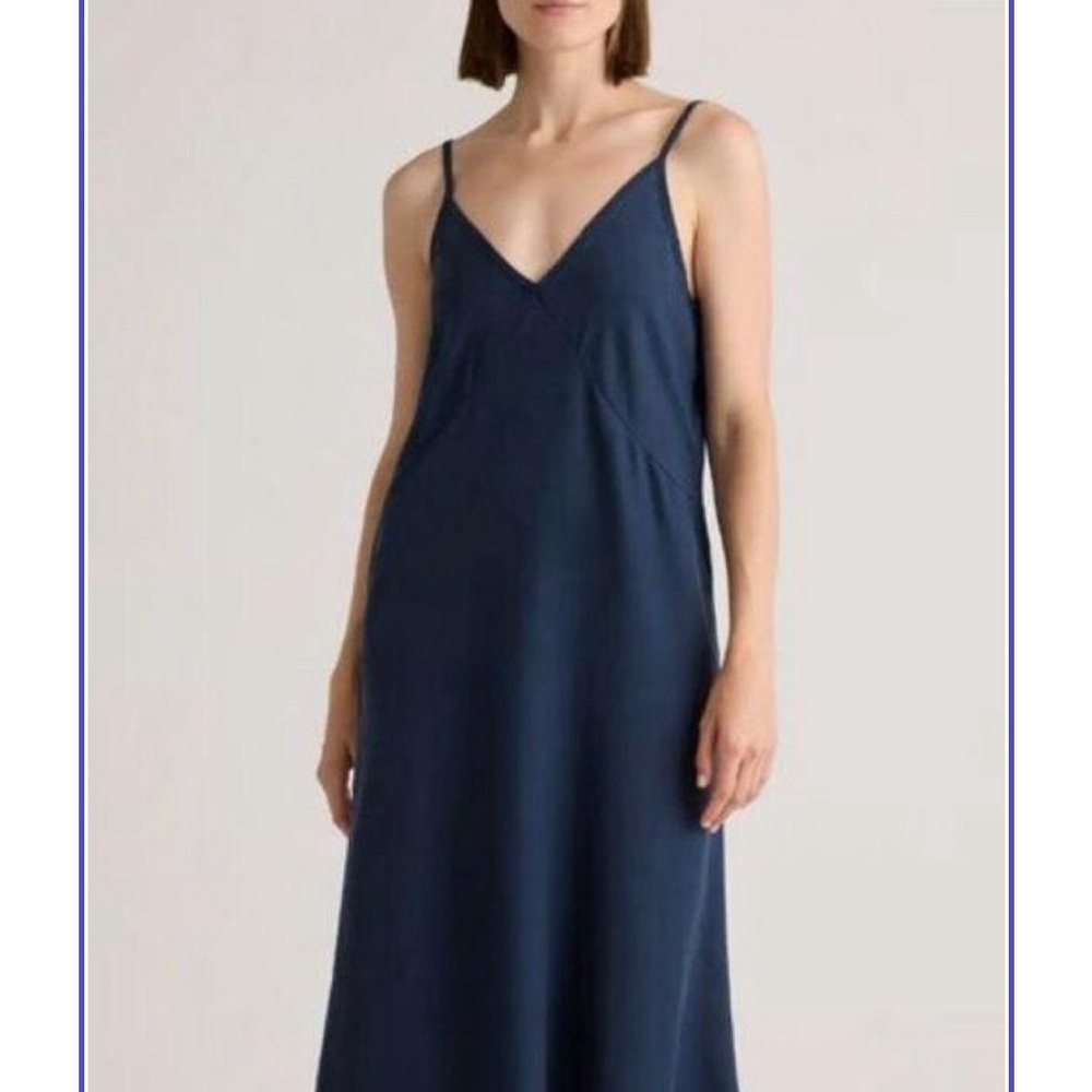 Quince Navy Maxi Dress